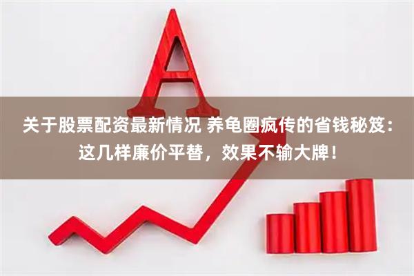 关于股票配资最新情况 养龟圈疯传的省钱秘笈：这几样廉价平替，效果不输大牌！